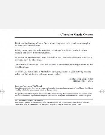 mazda premacy 2015 owners manual